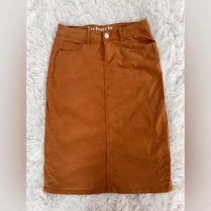 Inherit Co. Burnt Camel Remi Skirt Size 6